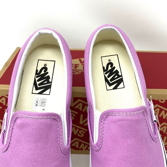 🌹Sale🌹 Vans Classic Shoes Women's Size Slip-On Orchid Pink Canvas VN0A33TB3SQ - Picture 4 of 11